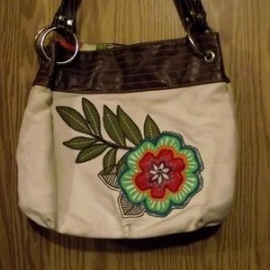 RELIC Biege Applique Purse